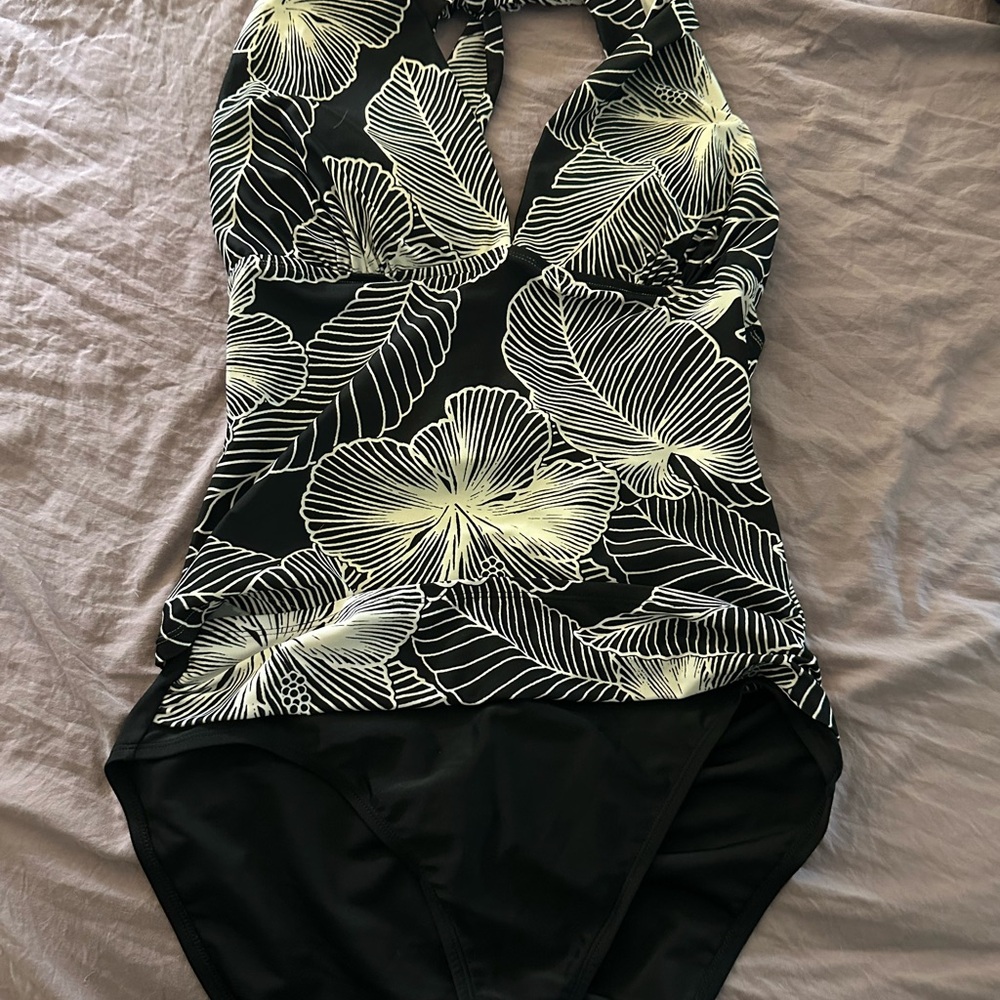 Tommy Bahama Black and White Floral Bikini